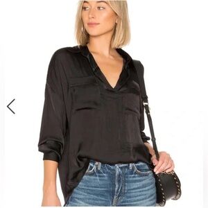 Free People Starry Dreams Satin Blouse